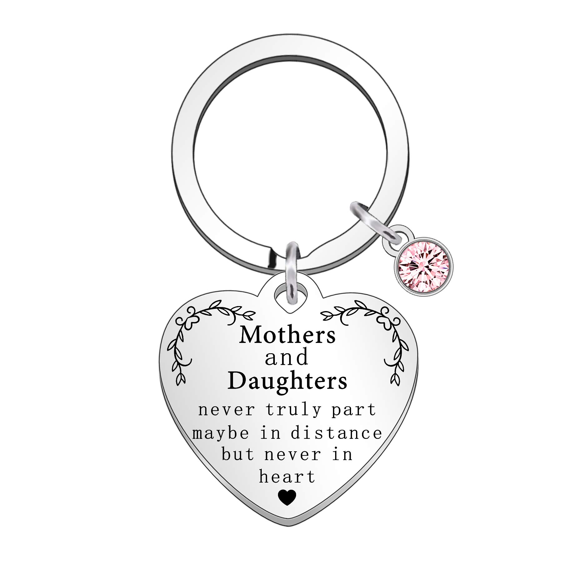 Qmvmv Women's Silver Mother Daughter Gifts Heart Love Keyring Keyrings For Mom Daughter Gifts Christmas Thanksgiving Birthday Mother's Day Present