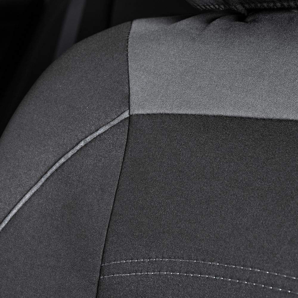 Motor Trend (2 Autositzbezüge für Vordersitze mit (2) zuschneidbaren Auto-Fußmatten – universelle Passform Autozubehör für Autos, LKWs, SUVs, Vans – Innenraumschutz und Fahrzeuginnenraum-Schild-Combo