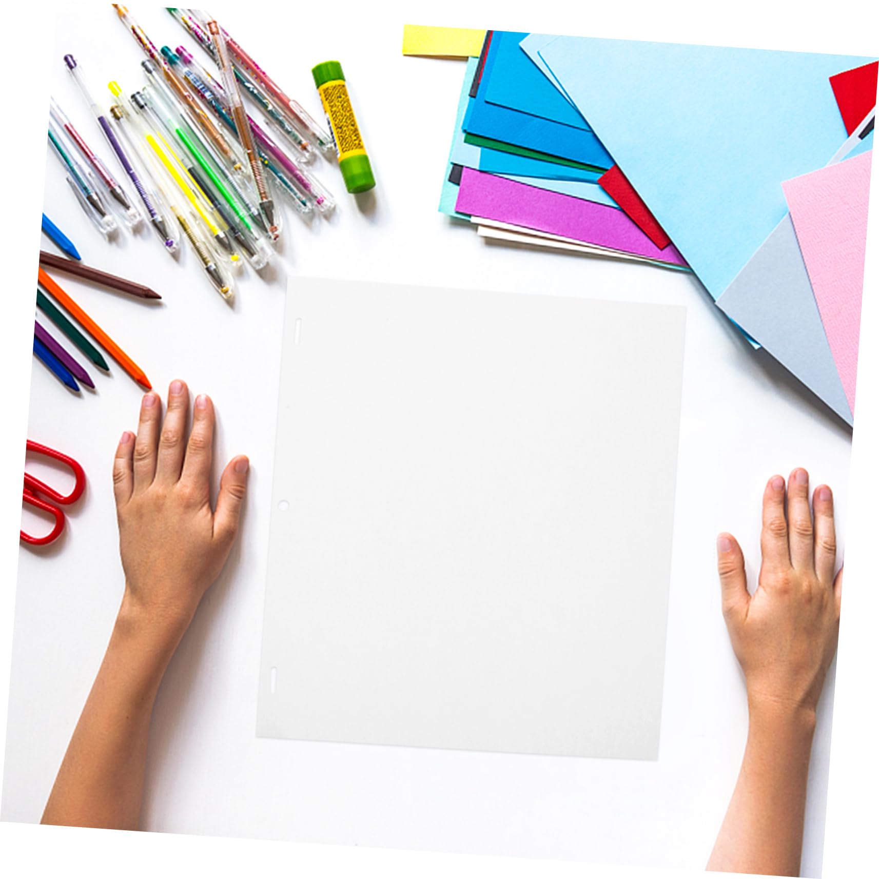 Animationspapier Drei Loch 200 Stück Weißes Papier für Studenten | Transparentpapier zum Exakten Ausrichten, Leicht zu Verstauen, für Erwachsene und Lernende