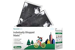 50 PCS Black Disposable Face Masks