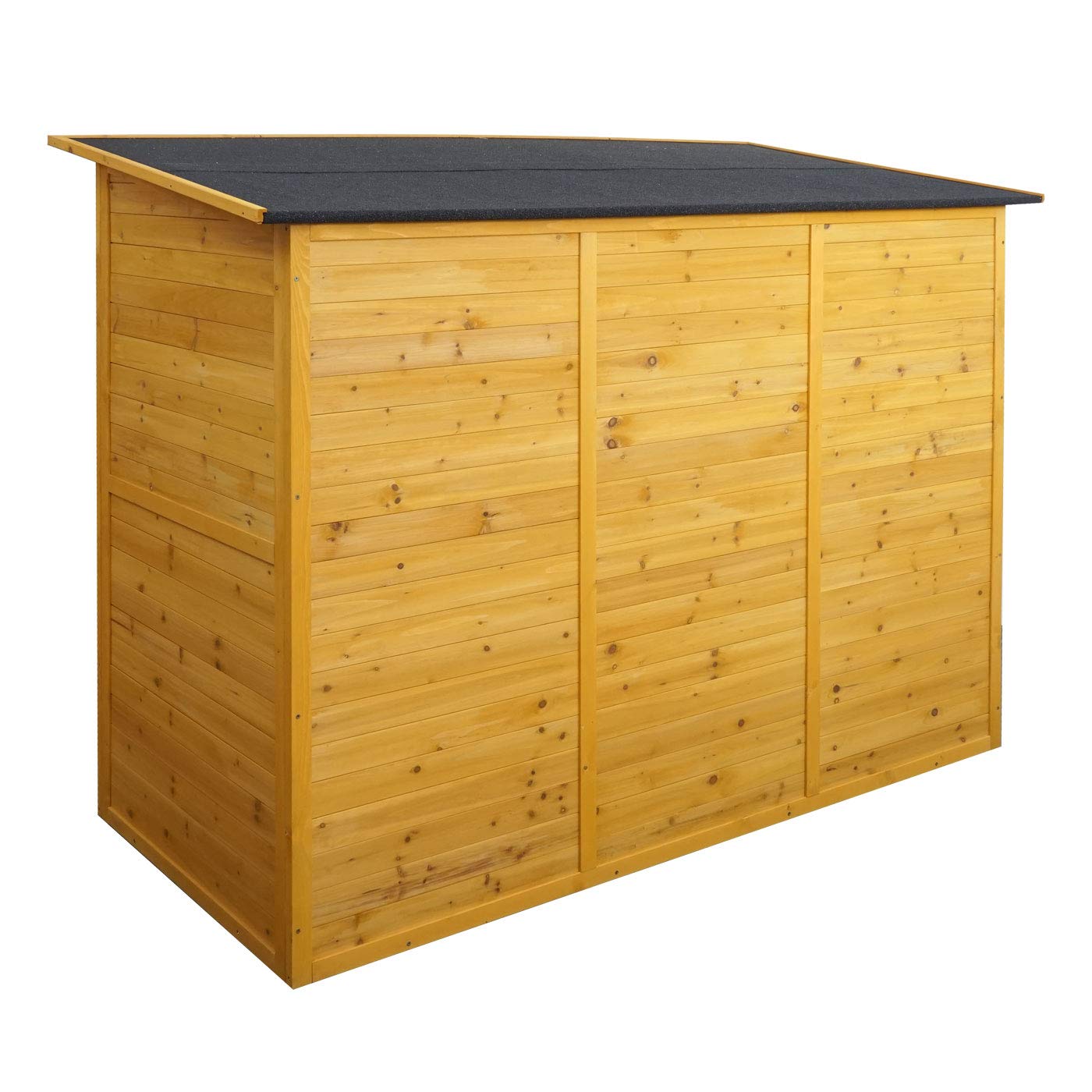 PROREGAL 1er-Fahrradgarage | HxBxT 152x184x98cm | Fahrradbox Geräteschuppen Gerätehaus | Braun | MVG abschließbar