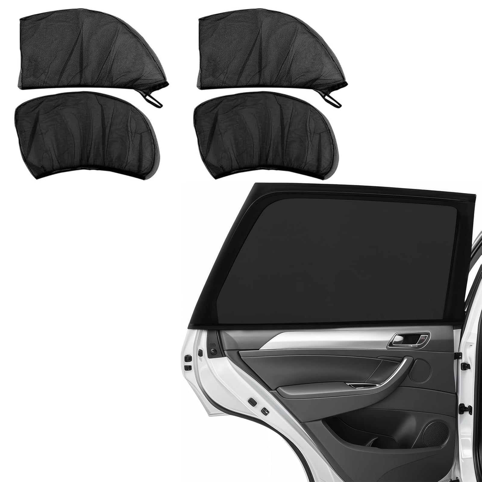 YDSTNiu 4 Pcs Car Side Window Sun Shade Mesh Screen Visor for Audi A6 Avant C8 4K I 2018-2024, Automobile Door Window Sunshade Curtain Car Window Blind Cover