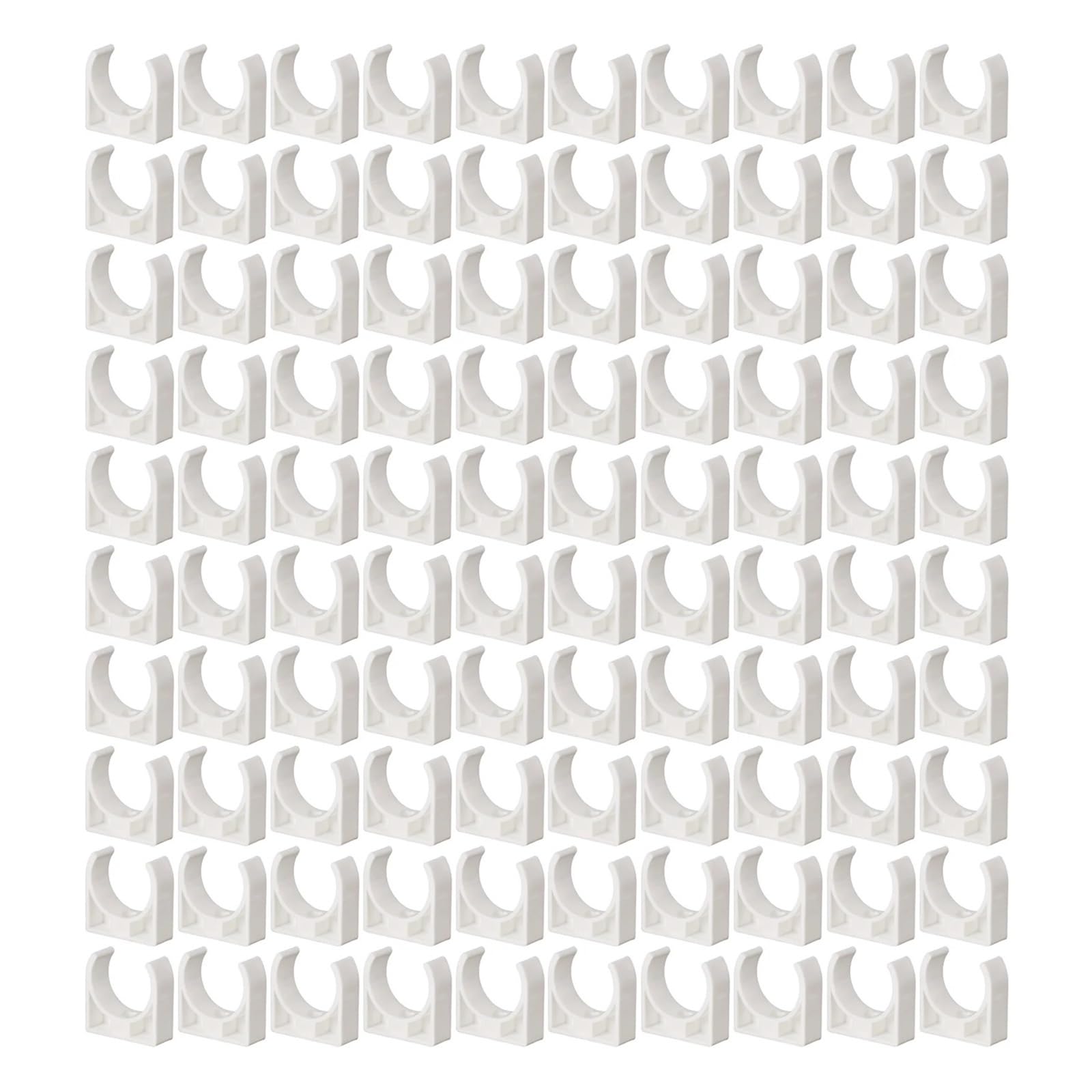 zaciski do rur, Opaski zaciskowe do rur wodnych, zestaw 100 sztuk, uchwyty hakowe z PVC, 3/4 cala, białe, 2,5 x, 0, cm