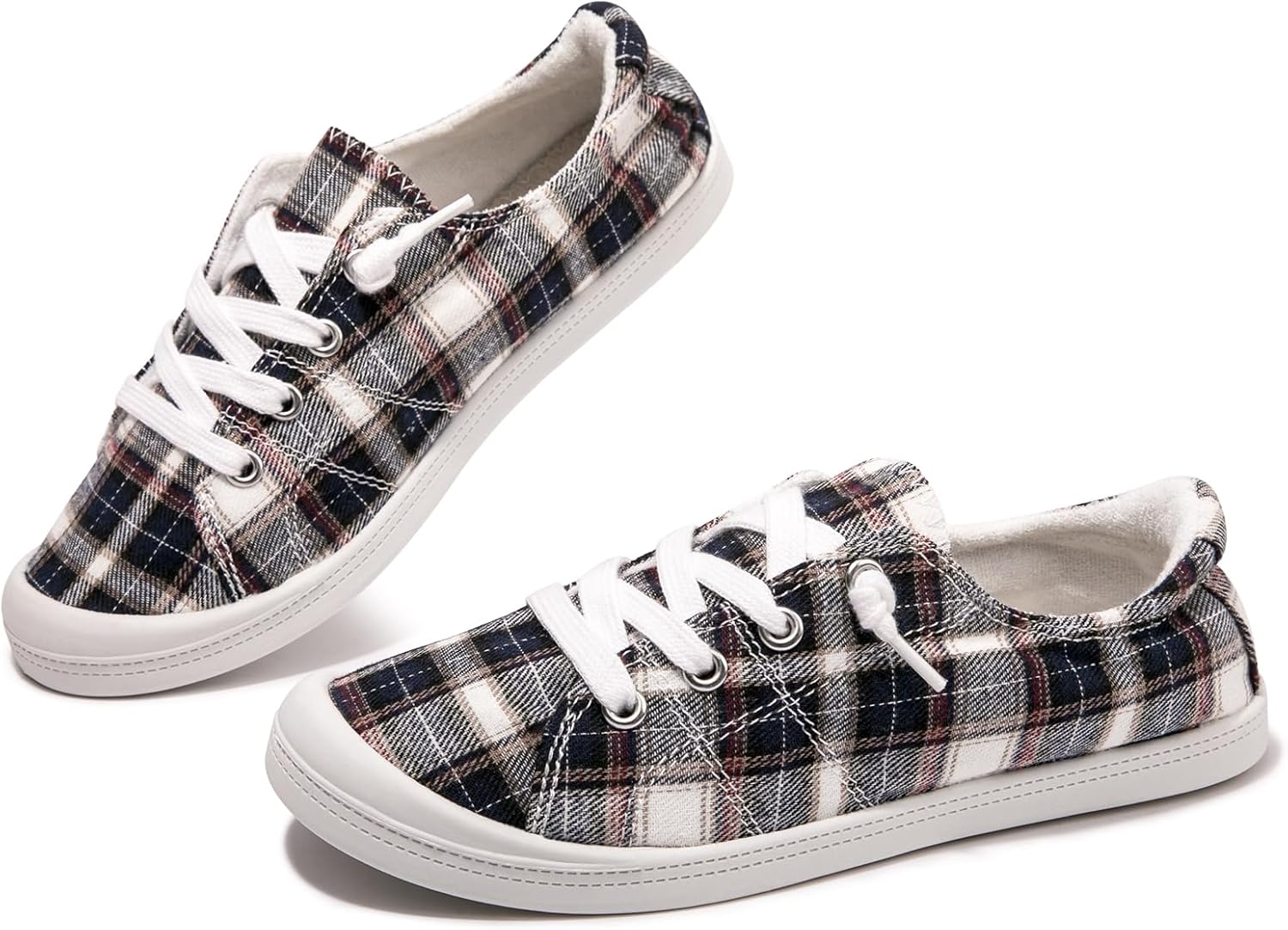 Women's Slip On Canvas Sneaker Low Top Casual Walking Shoes Classic Comfort Flat Fashion Sneakers - Image 7