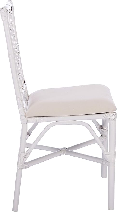 Sillón Acento Rattan Blanco con Cojín Set de 2 miniatura 9