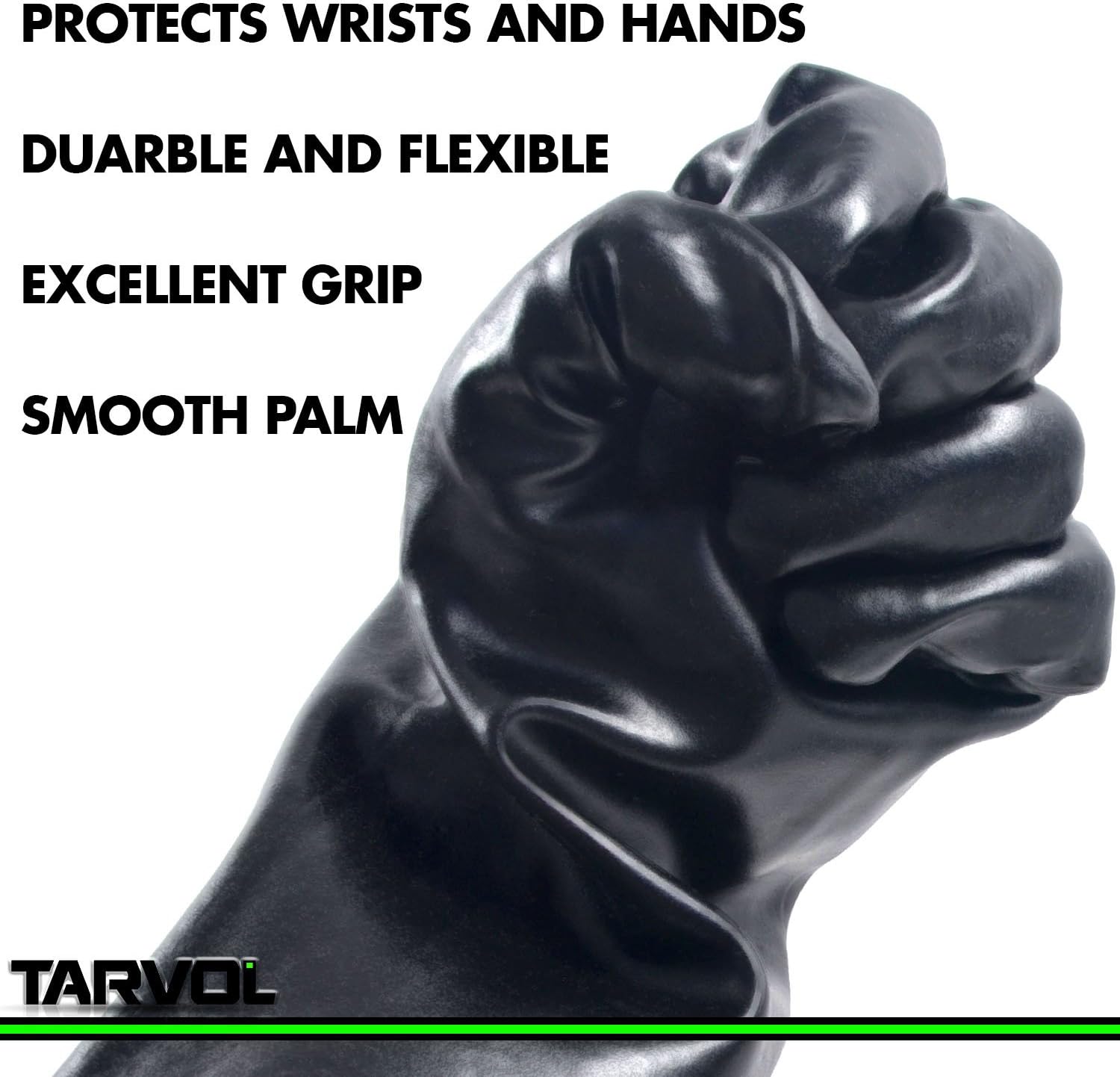 Black Friday 🔥 Chemical Resistant PVC Gloves (HEAVY DUTY INDUSTRIAL GRADE) Long Cuff Provides Wrist & Forearm Protection - Perfect for Cleaning and Protection from Acid, Grease, Oil, Lab, Solvents, & More!