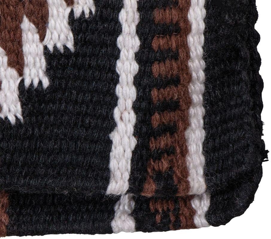 Dura-Tech Performance Western Horse Saddle Pad | Hand-Woven Acrylic with Moisture-Wicking Fleece | 3/4" Felt Interior | Classic Native Design | 34" x 36"