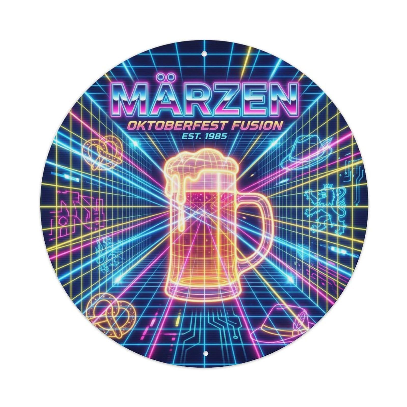 Heritage Marzen Amber Lager Fest Beer Pub Brewery Stein Metal Tin Sign