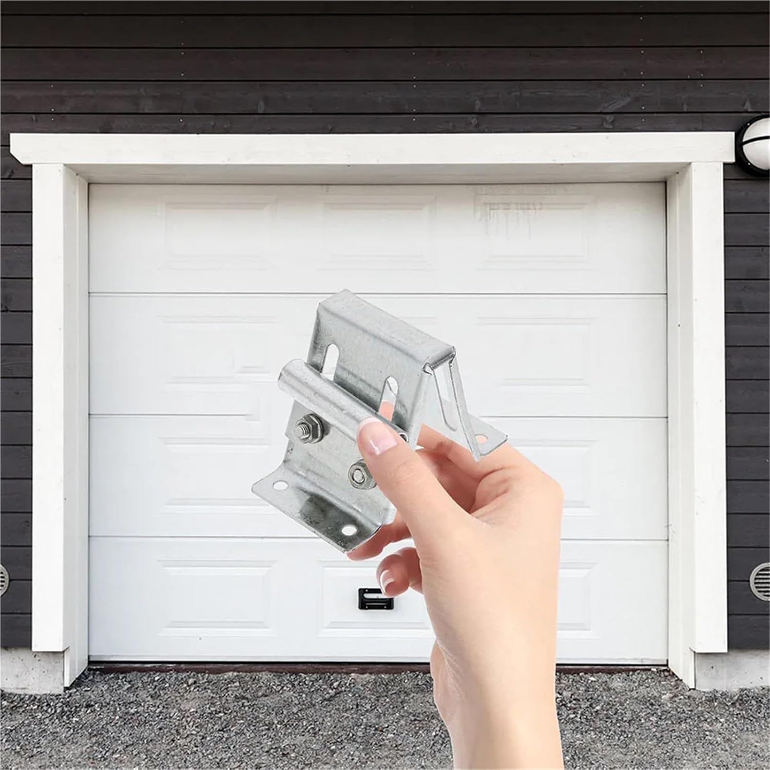 Garage Door Top Bracket 2pcs Hinges Garage Door Tracks Rails Brackets Replacement for Residential Repair Hardware Parts