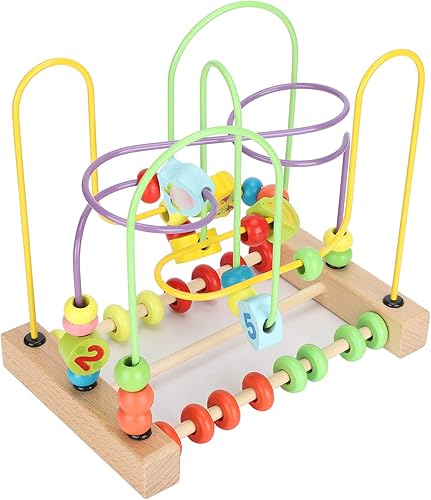 Jeanoko Sin olor peculiar, ábaco matemático de conteo de diapositivas, pintura a base de agua, laberinto de cuentas de madera no tóxica, regalo para