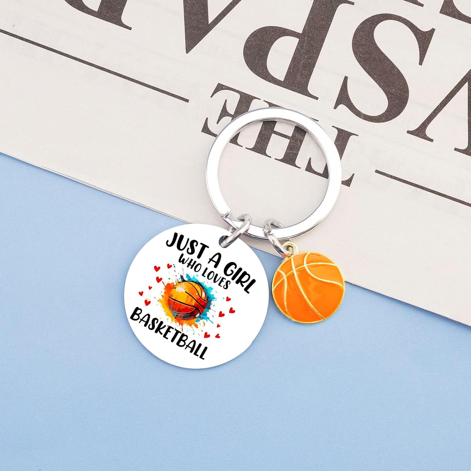 Basketball Gifts for Girls Basketball Keychain Girl Christmas Gift image 2