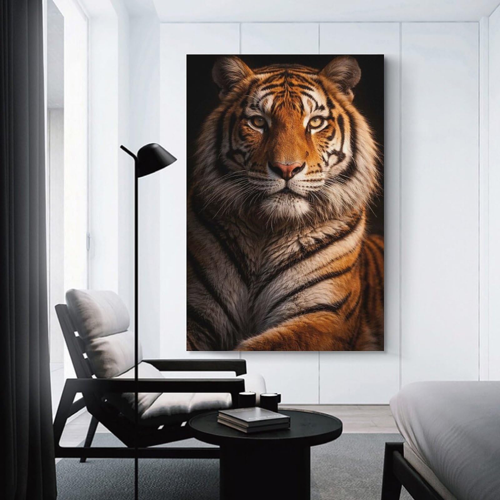 Close-up of A Tigers Face Home Decor Wall Art, 16x24inch(40x60cm), for Lounge, Bedroom Or Personal Spaces, Thoughtful Wall Decor for Art Lovers