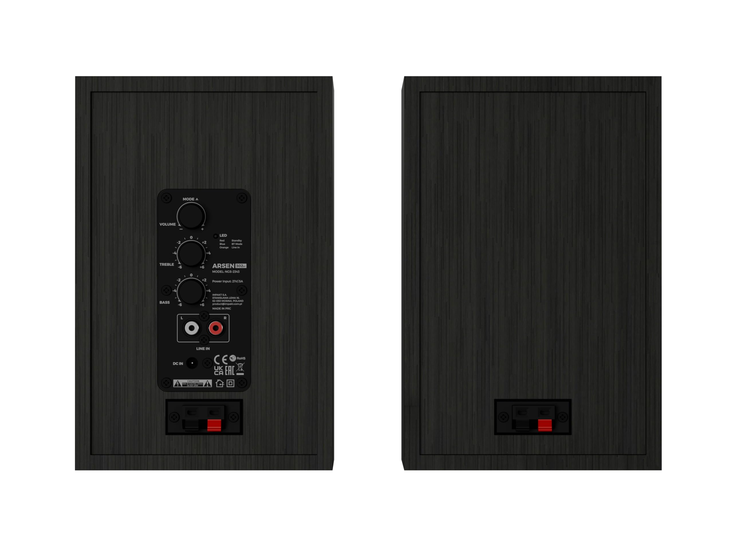 Genesis Arsen 302BT Altoparlante Bluetooth 2.0 – Altoparlante attivo per PC Gaming & Studio con 20 W RMS, Bluetooth 5.3, cassa in legno MDF, riflettore basso, controllo altezza e volume, AUX Line-In