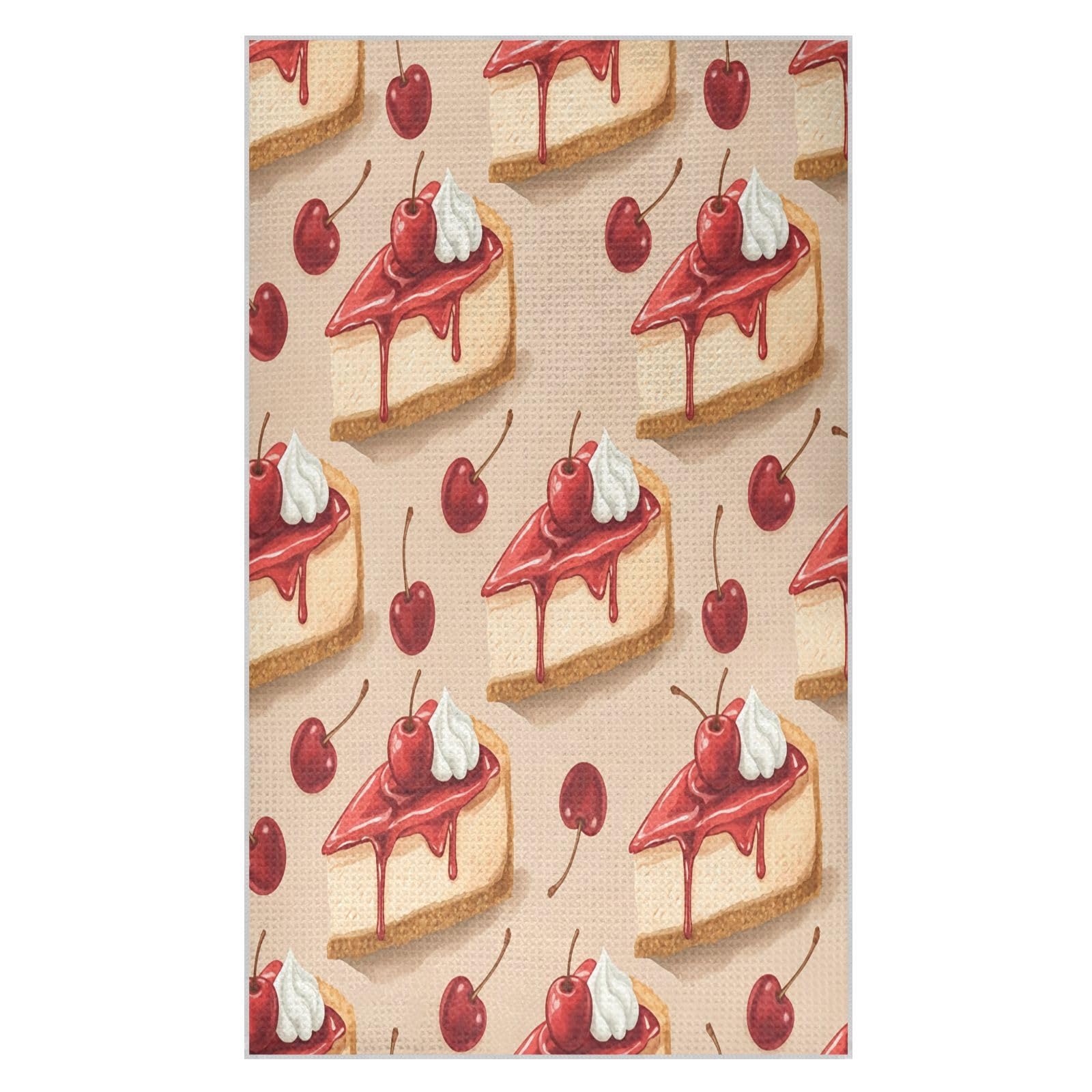 BURSTDDY Cartoon Cake Kitchen Towels,Absorbent Dish Towels 2 Pack