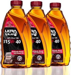 ULTRA 1PLUS SAE 15W-40 Synthetic Blend Heavy-Duty Motor Oil API CK-4/SN - 3 Quarts