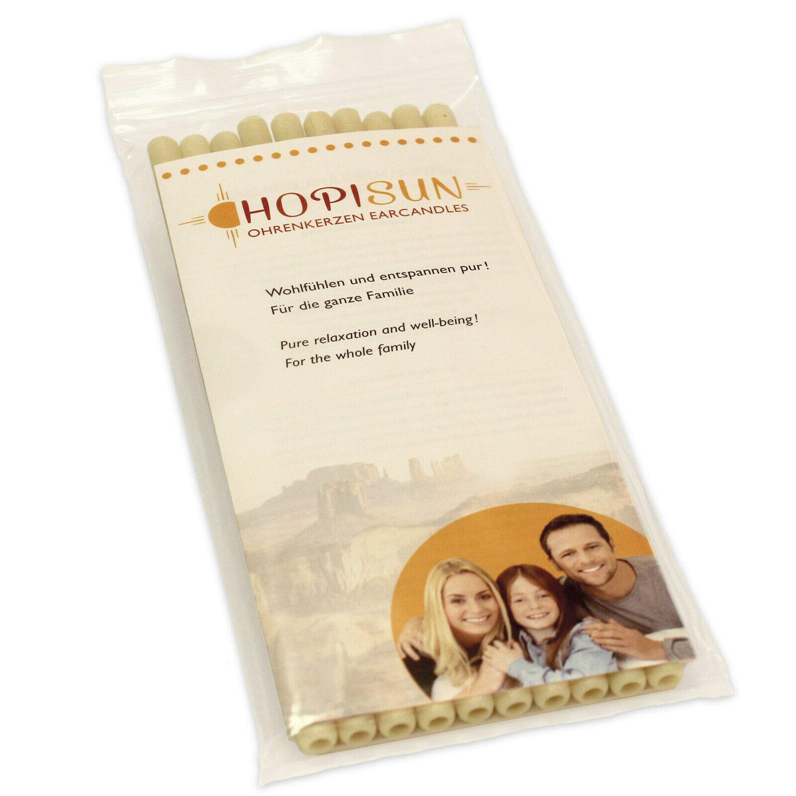 Natur & Gesundheit HOPISUN Lot de 50 bougies d'oreilles avec filtre de sécurité, jaune, 50 Stück (1er Pack)