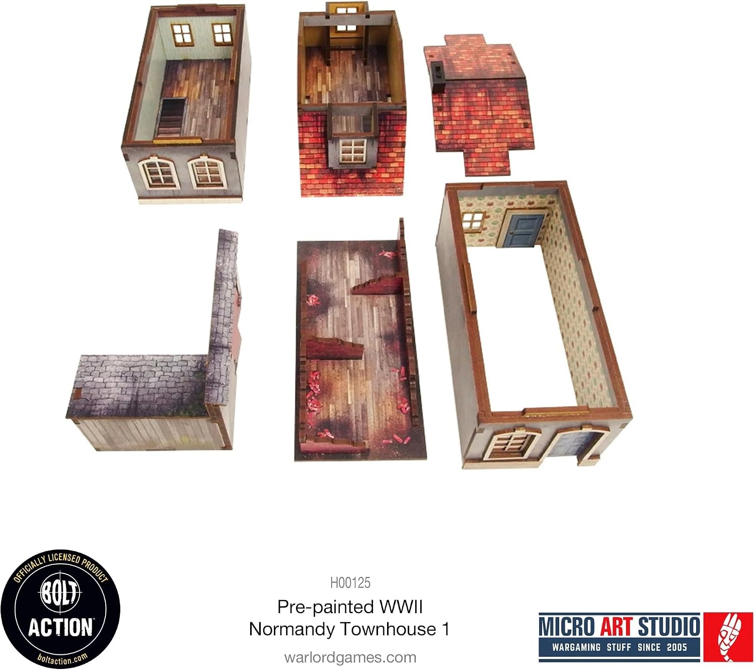 Micro Art Studio: WW2 Normandy Townhouse 1 HDF Prepainted Terrain