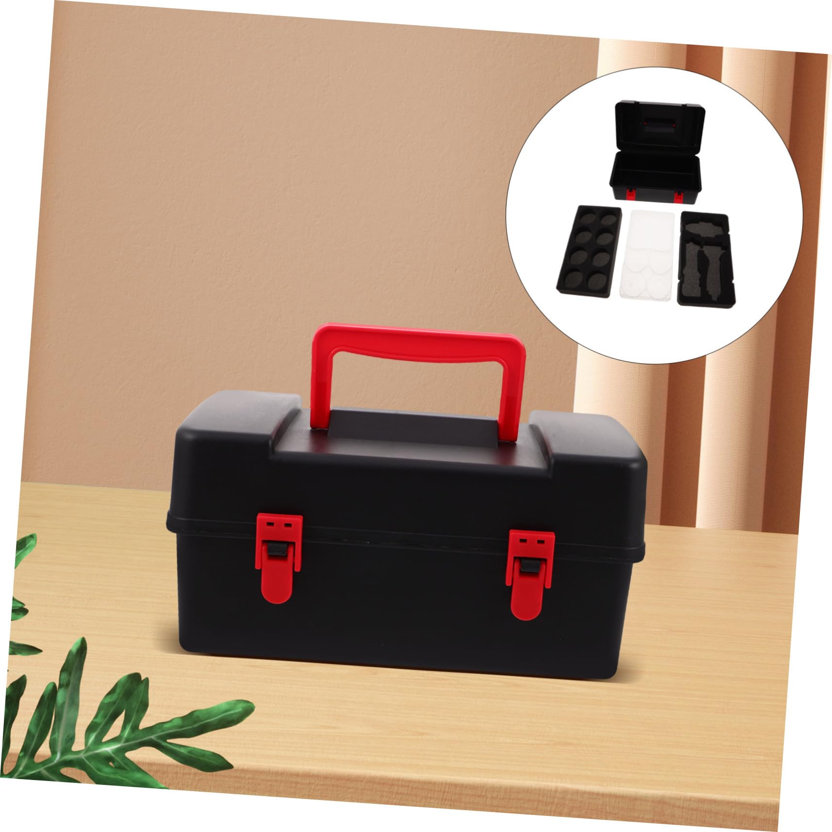 Boîte De Rangement Portable pour Toupies De Combat avec Poignée Organisateur en Plastique avec Compartiments Étui Léger pour Jouets Gyroscopiques Enfants en Voyage Et Tournoi