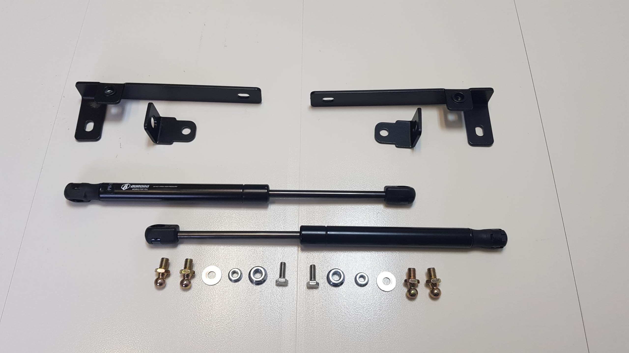 Front Hood Bonnet Shock Absorber Strut Lift Damper x2 pc Installation Rod Kit Fit Mitsubishi Pajero Sport I 1998-2007