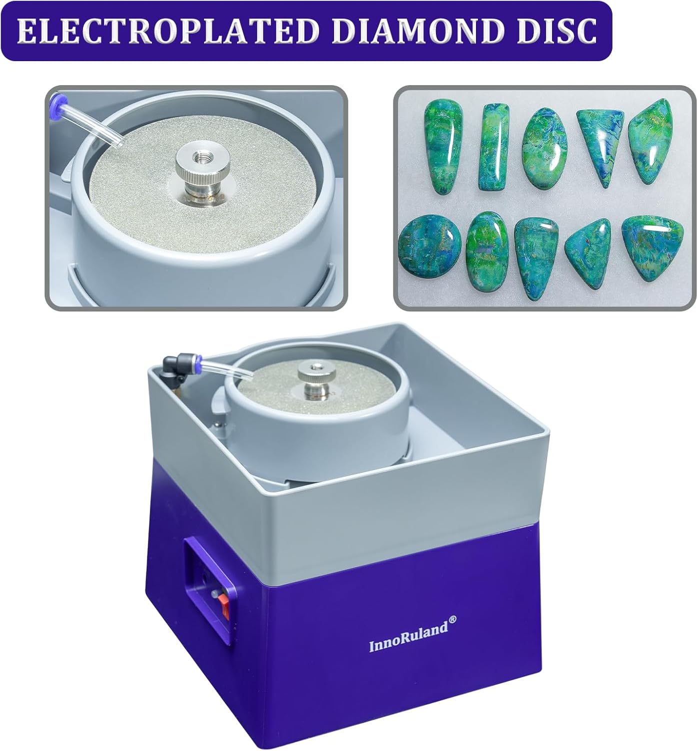 4” Flat Grinding Machine Stone Rock Polisher, Grinder, Shaper Shaping and Polishing Tools, Mineral Rock Polishing Machines, Grinding Machines