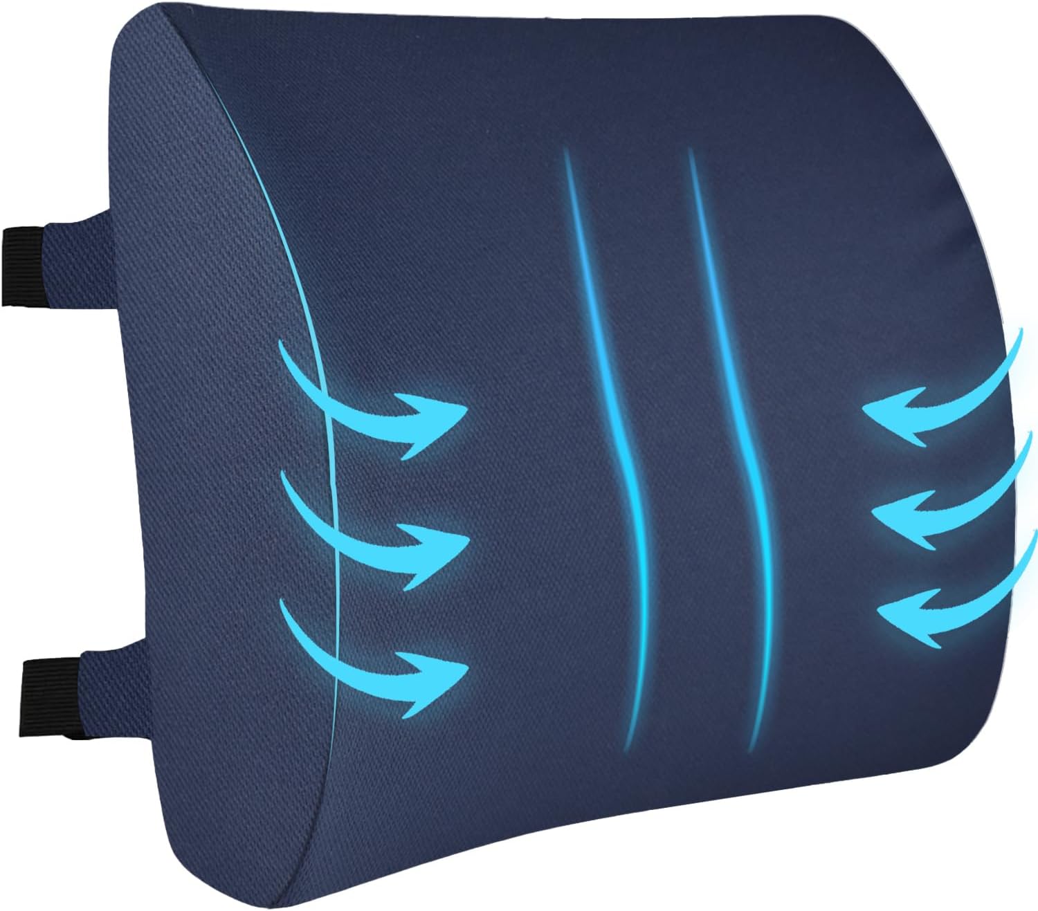 Memory Foam Lumbar Cushion Lower Back Support Pillow Posture Correcting Car Seat Home Office Chair