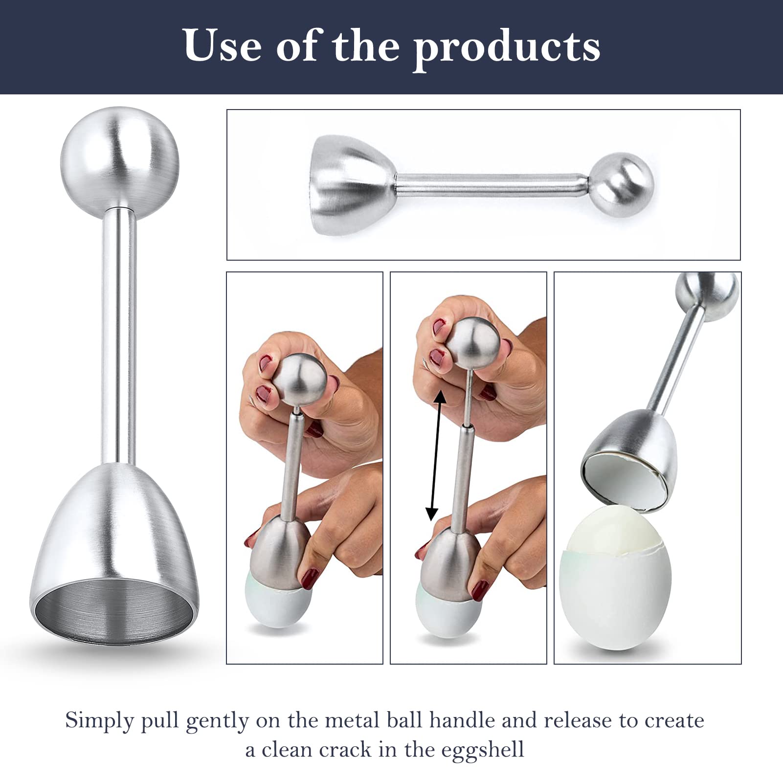 Ouvre-Œufs En Inox - Lot De 2 Pour œufs Durs, Mous Et Crus