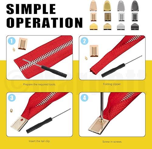 Miniatura 6 de Juego de 121 piezas de 4 colores y 3 estilos de aleación con cierre de tornillo, juego de surtido de reparación triangular para pulgar, rectángulo,