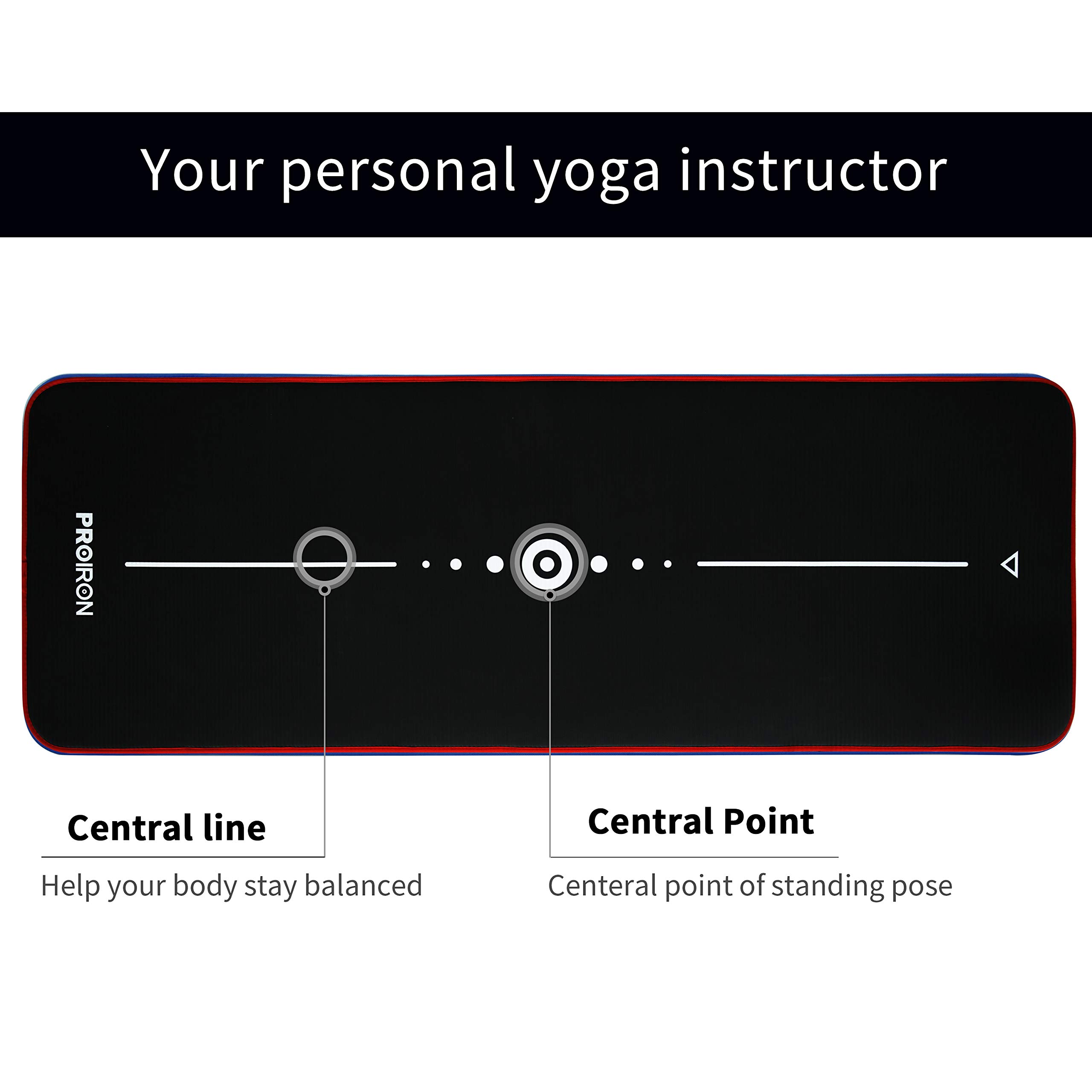 PROIRON Tappetino per Yoga Antiscivolo e Spesso, Tappetino Yoga Extra Morbido, Tappetino Fitness Extra Resistente Agli Strappi, Tappetino da Allenamento per Fitness, Tappetino Sportivo Pilates