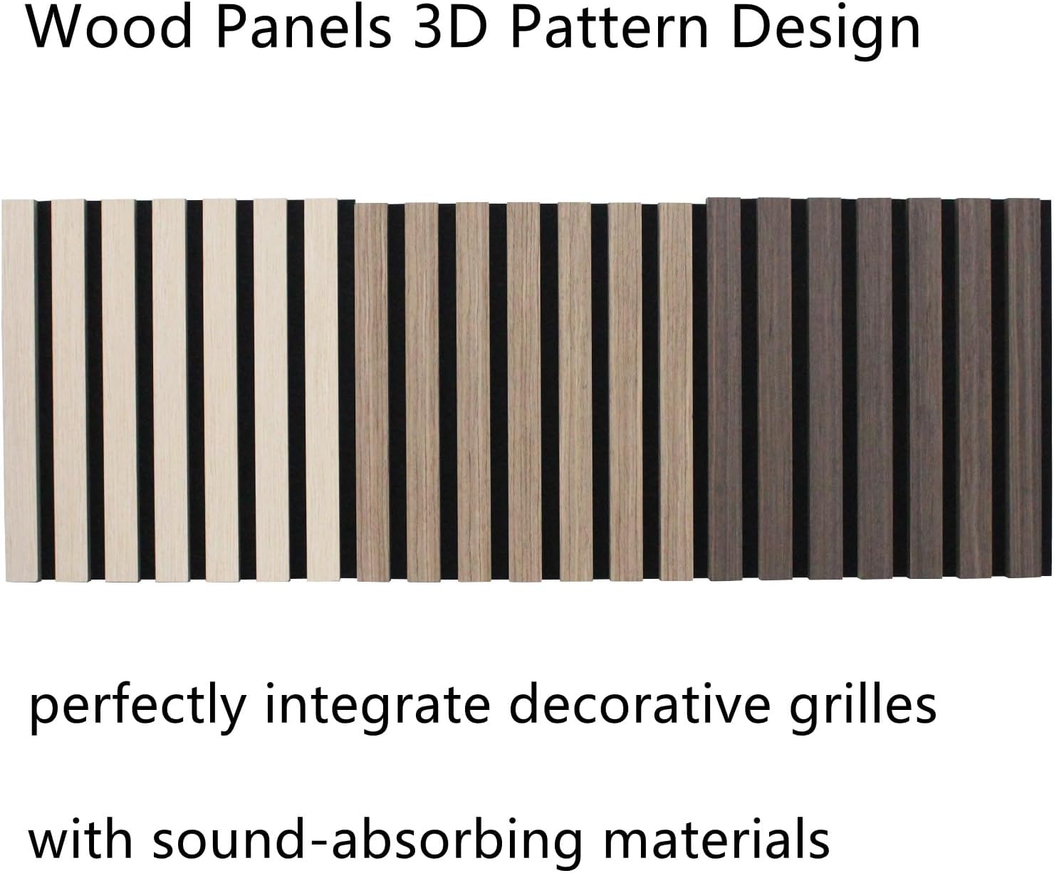 6 PCS 23.62 * 23.62 in Soundproof Wall Panels,Acoustic Wall Panels,Noise Cancelling Wall Panels,Wood Panels for Wall,Wood Slat Wall Panel(Smoked Oak)
