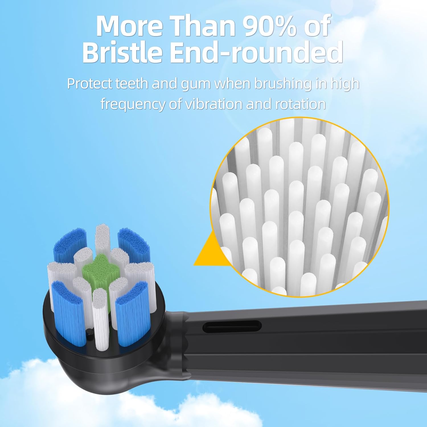 Compatible with Oral-B iO 3/4/5/6/7/8/9/10 Series Ultimate Clean Electric Toothbrush Replacement Brush Heads,for Oral-B iO Electric Toothbrush (16 Pack-Black)