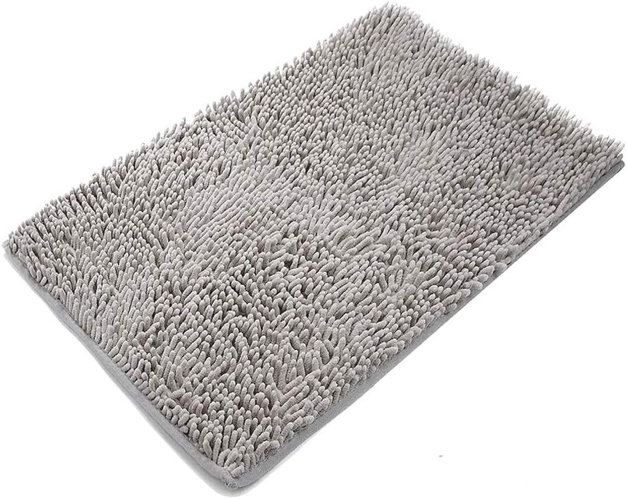 UrsoKuz Shower Mat Non Slip Absorbent Bath Rug Door Mat - Extra Thick Fluffy Reusable Bathroom Carpet Mat - Microfiber Bathroom Matting - 15.7 x 23.6-inch