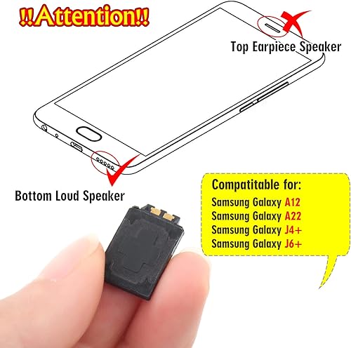 Miniatura 6 de YWLRONG Para Samsung Galaxy A12 Altavoz Reemplazo Para Samsung Galaxy A22 Altavoz J4+J6+ M10 M12 M20 M21 M30 M31 Timbre Altavoz Buzzer Asamblea