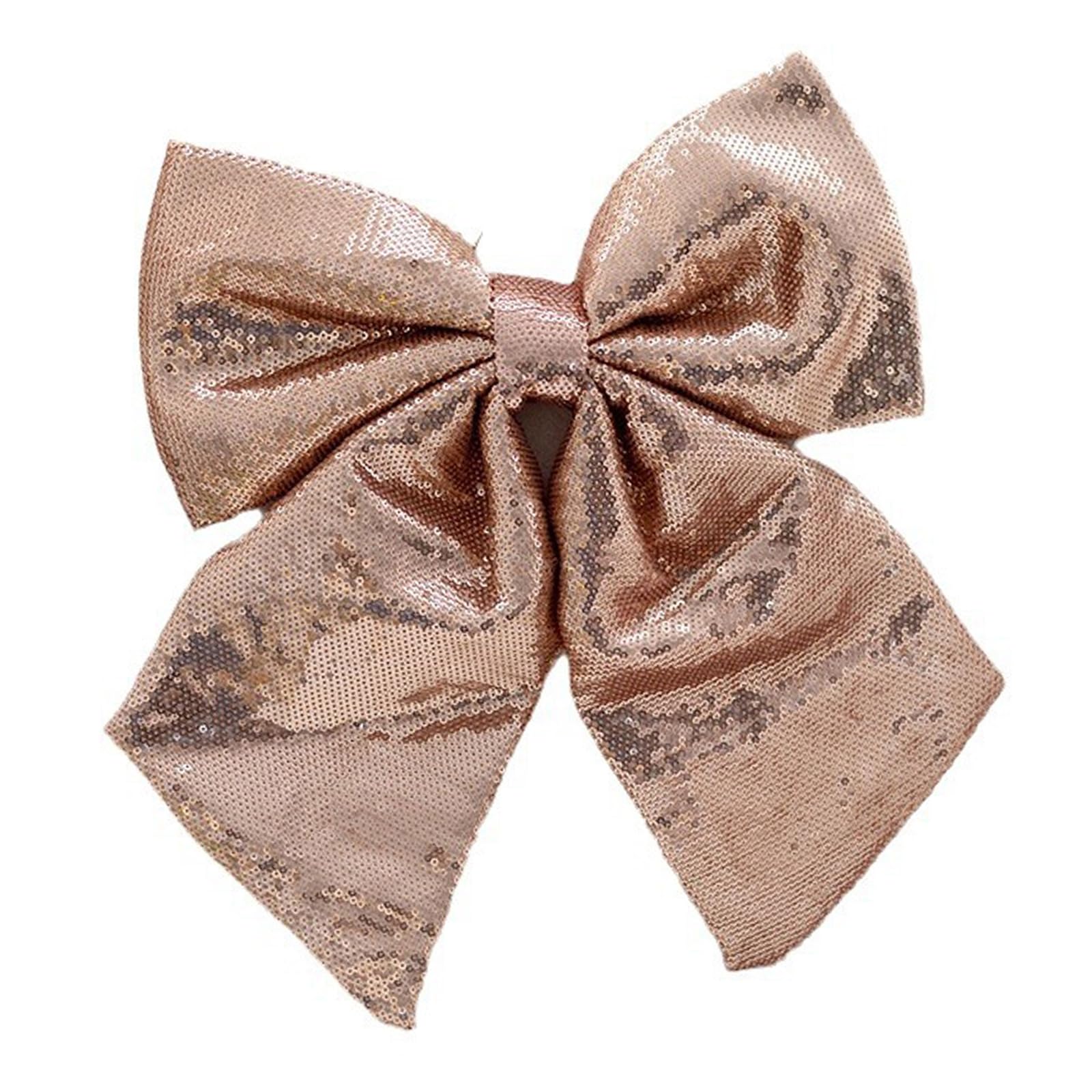 sodeber Ribbon Bows Colorful Sequins Fabric Bowknot Christmas Tree Decoration Butterfly Shape Ornament for Parties Praty Accessories