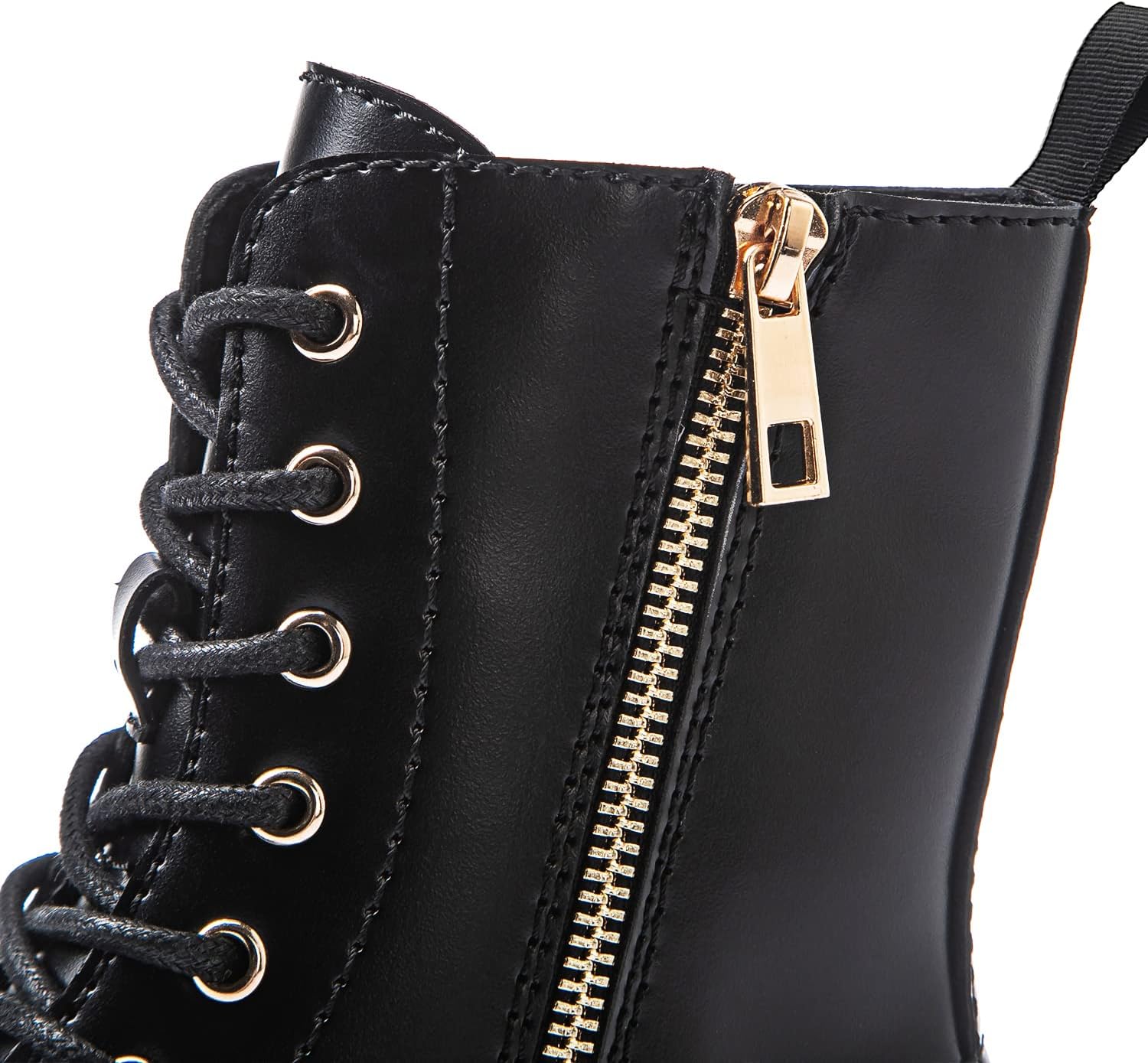 GLOBALWIN Women's Combat Boots Lace Up Boots For Women Ankle Booties For Women Low Heel - Image 4