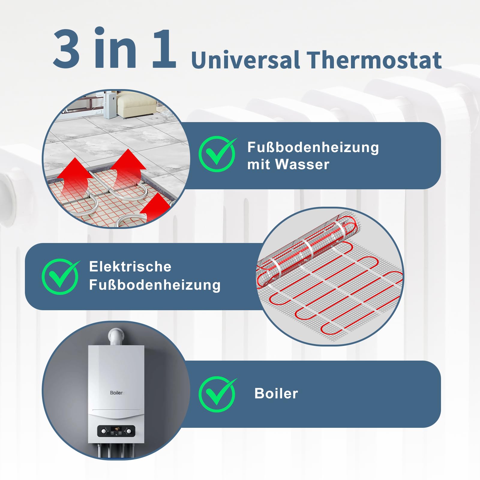CNBINGO Zigbee - Termostato intelligente 2,4 G Wi-Fi da incasso con vetro di cristallo, termostato per ambiente digitale, compatibile con Alexa/Google Home/Smart Life/Tuya APP, colore: Nero