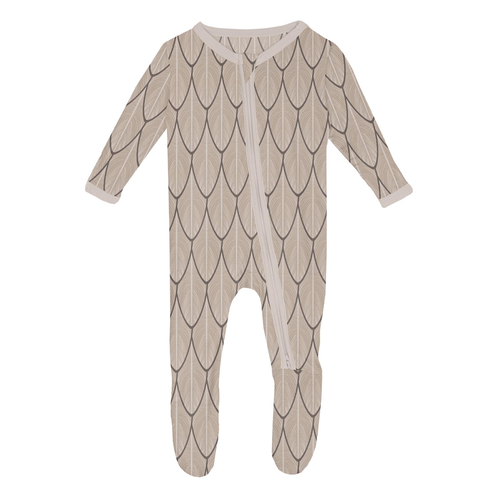 KicKee Baby &amp; Toddler Zipper Footie – Ultra-Soft Viscose from Bamboo Pajamas with Flip Paws &amp; Grips