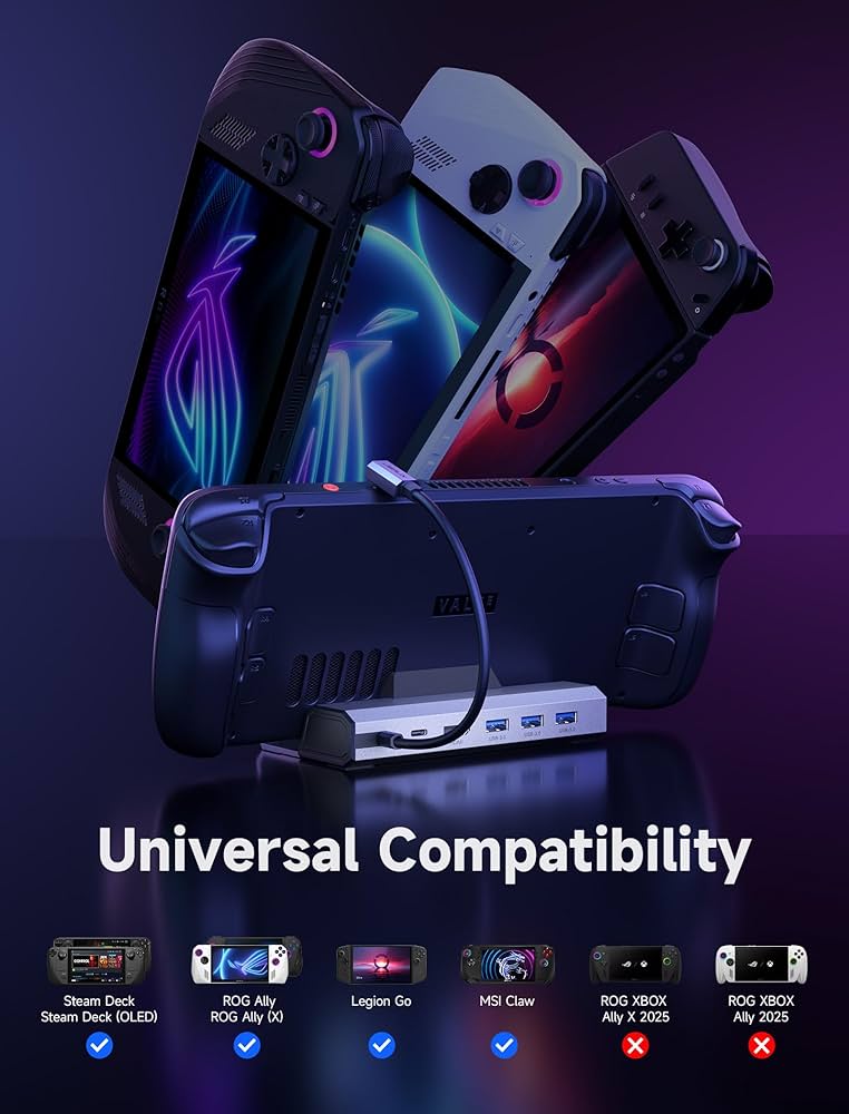 Amazon.com: JSAUX Upgraded Docking Station 4K@120Hz for Steam Deck