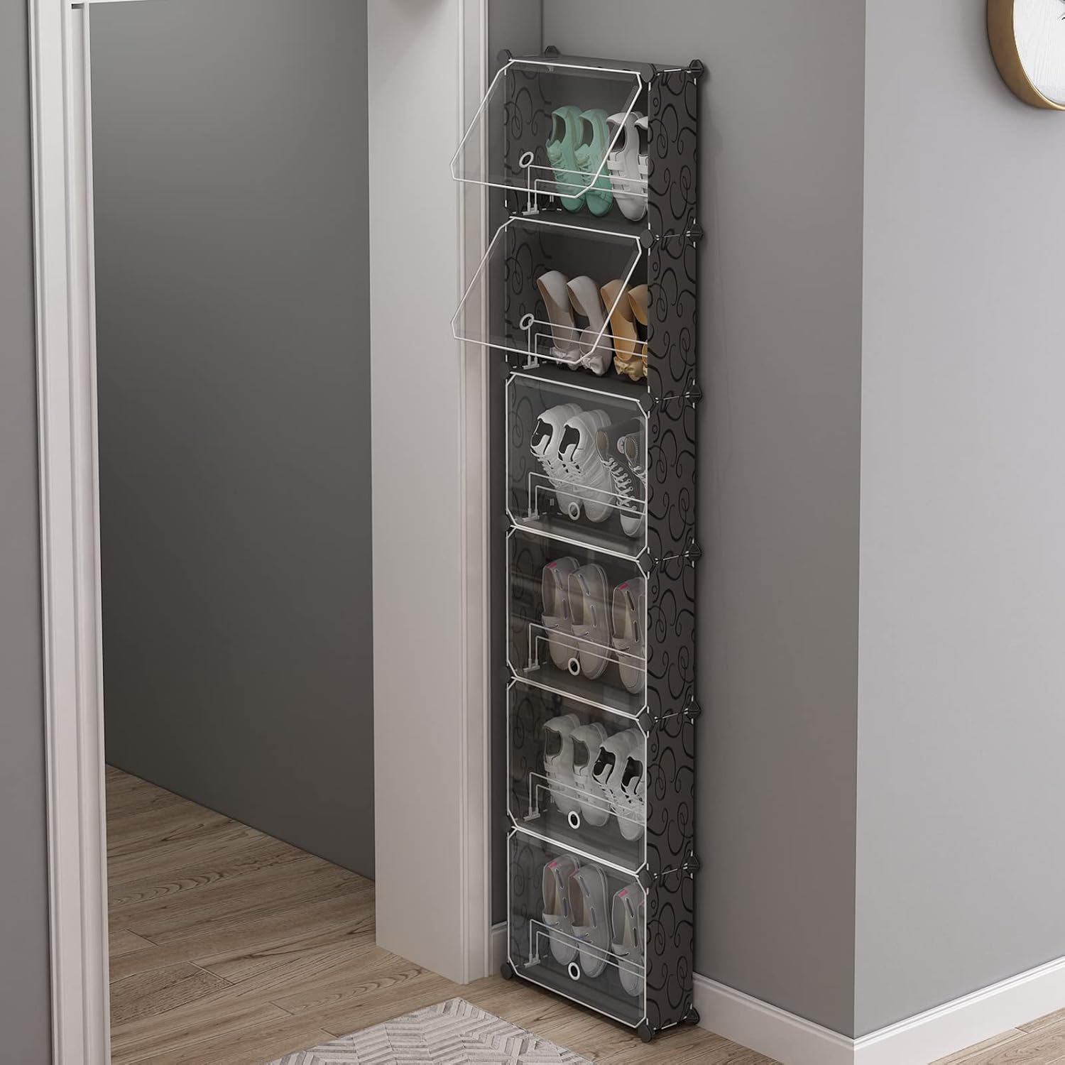 Botas De Rack MAGINELS - Organizador de Zapatos de 6 Niveles con Cubierta, clóset de ...