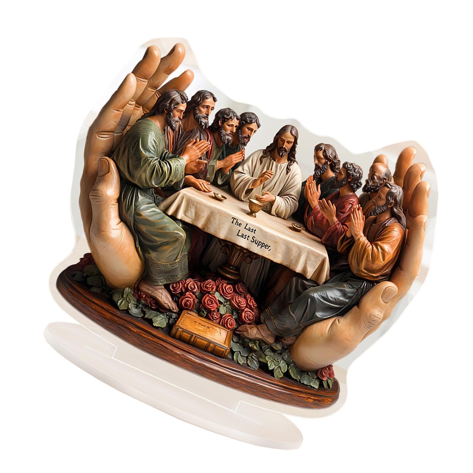 PIXZCSA Acrylic Table Decoration Last Supper Table Sign Attractive Centerpiece Easy To Move Enhances Any Tabletop Experience Desktop Decoration Unique Easy