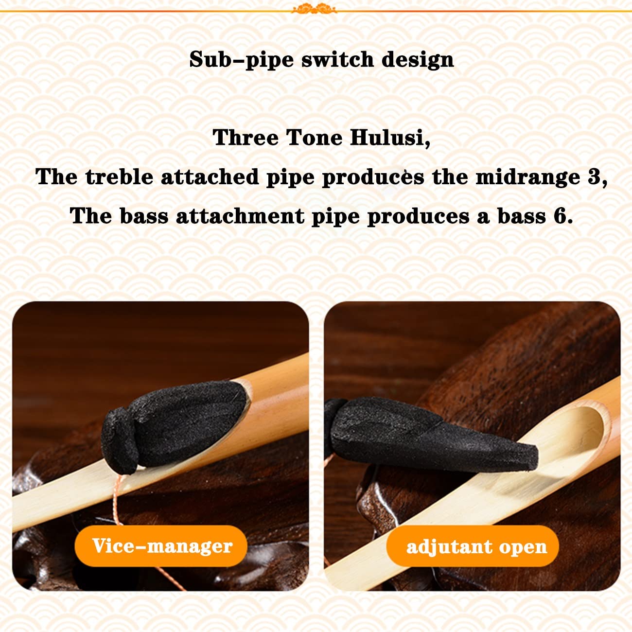 Kürbisseide Mit Neun Löchern Anfänger Üben Das Spielen Der Kürbisflöte Studenten Und Älteste Interessieren Sich Für Hulusi Flöte Musikinstrument Weicher Ton (Color : Wood, S : F-Key)