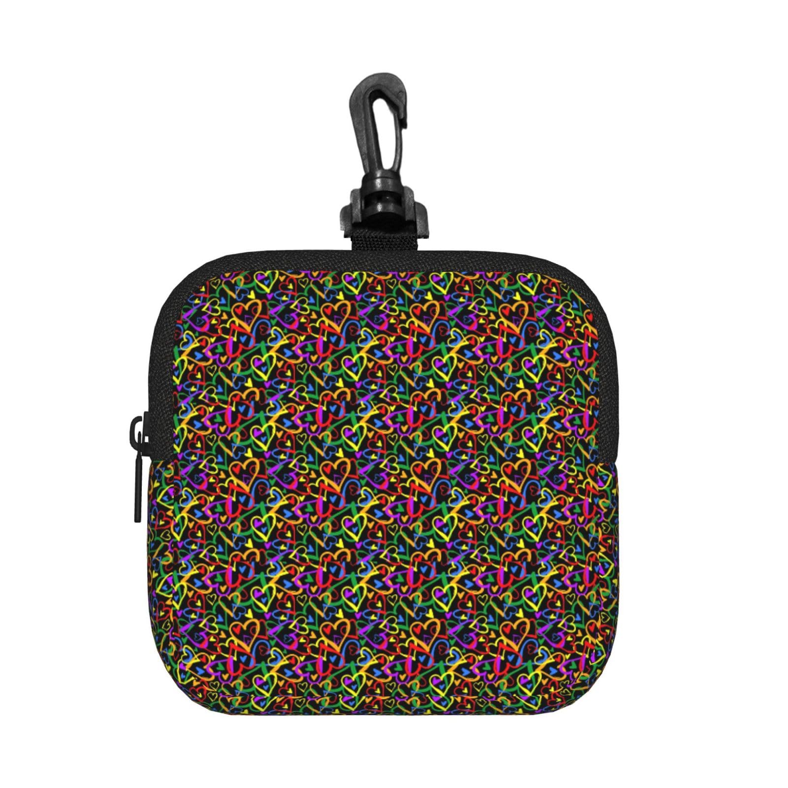 Gay Pride Rainbow Print Square Storage Bag Travel Toiletry Cosmetic Organizer Pouch Lightweight Reusable