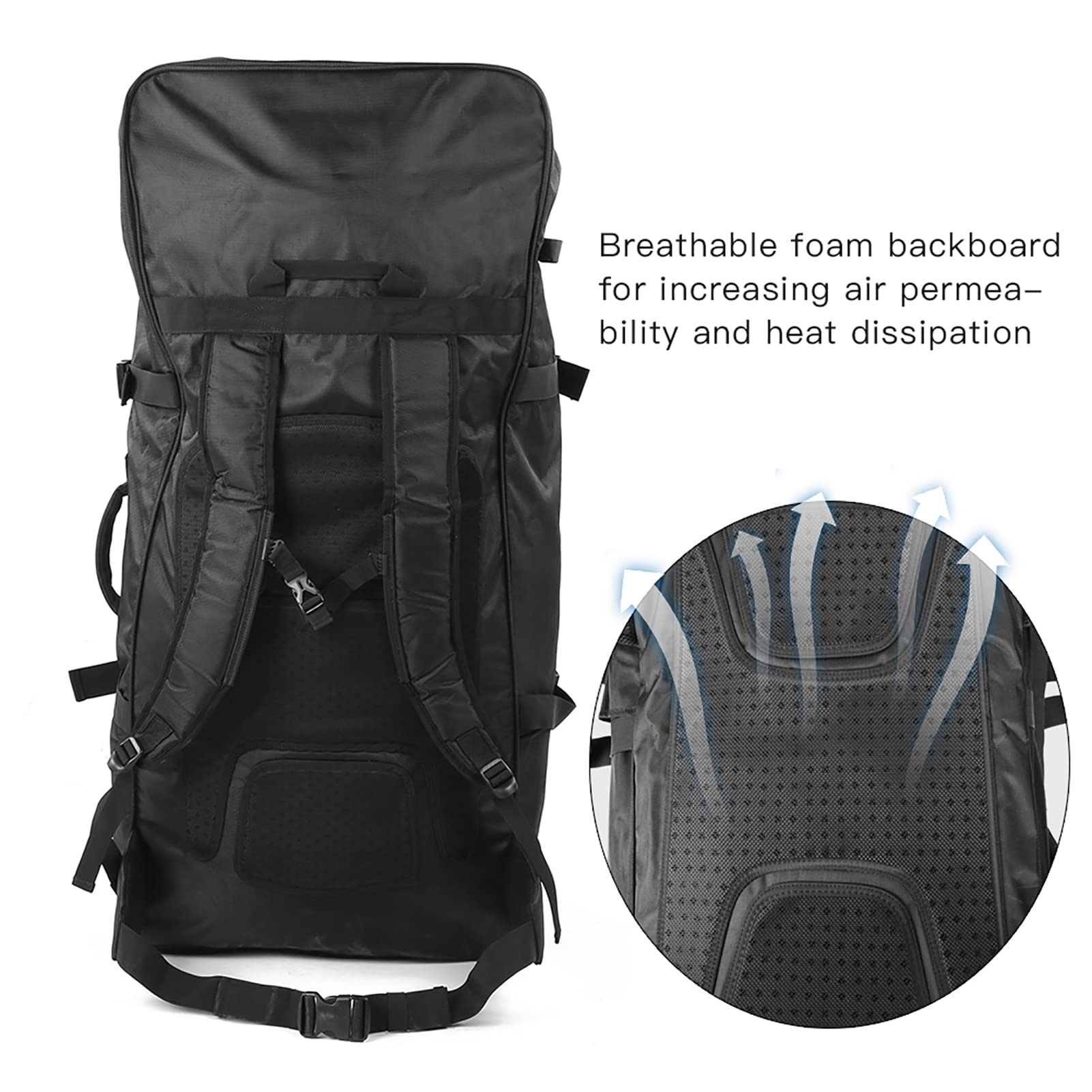 Sac de Rangement pour Planche de Surf 140 L, Sac de Transport étanche pour Kayak avec roulettes, Sac de Transport réglable pour Patins à roulettes, matériau en Polyester du
