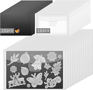 KKJCXY 40pcs Magnetic Sheets for Dies Storage, with Rubber Magnet Sheet, Die Cut Storage Essential Set for Die Cutting and DIY Scrapbooking