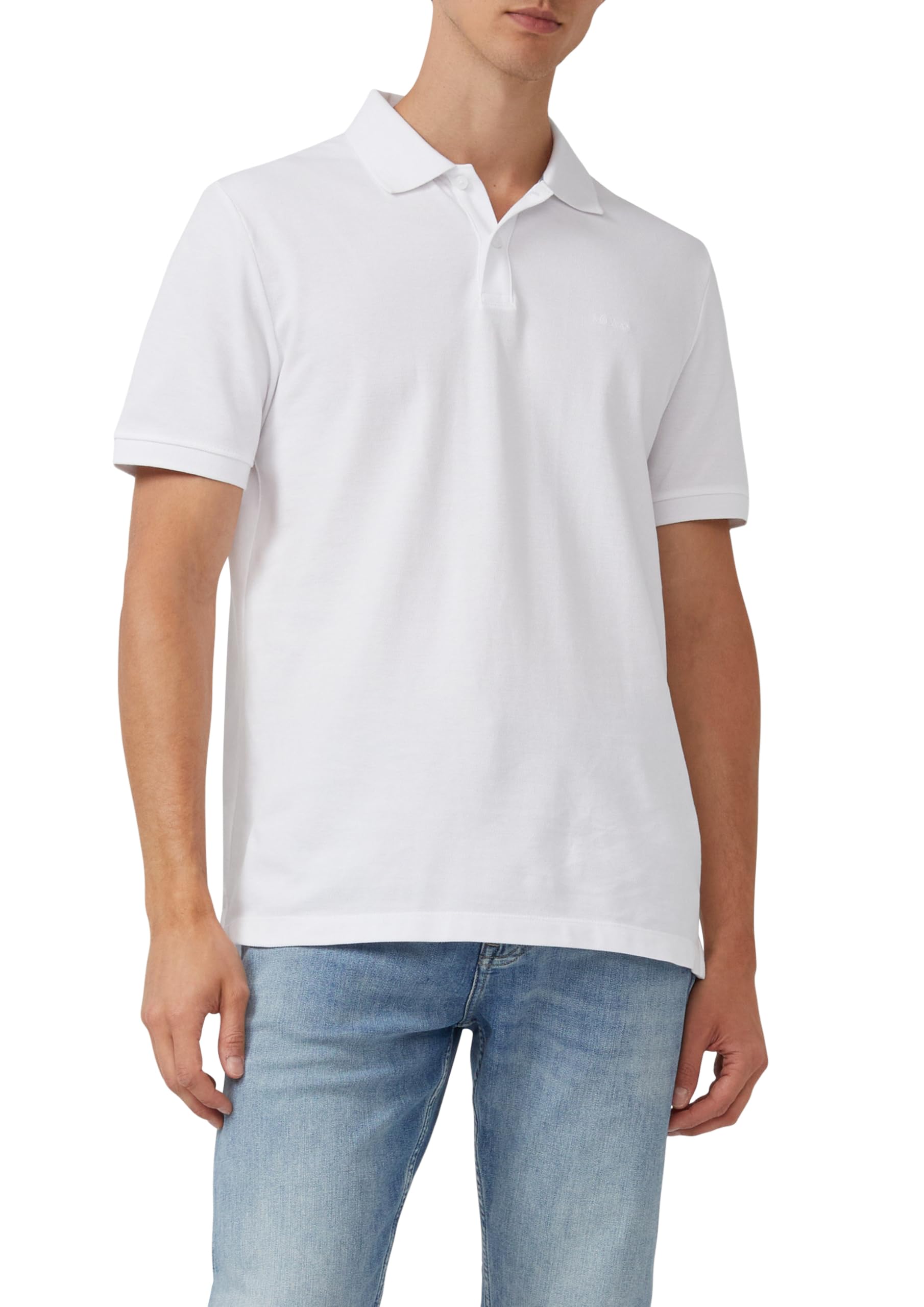 s.Oliver Men's Poloshirt 03.899.35 Polo Shirt, White AOP, XL