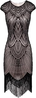 1920s Sequined Embellished Tassels Hem Flapper Dress D20S002 - Buy now