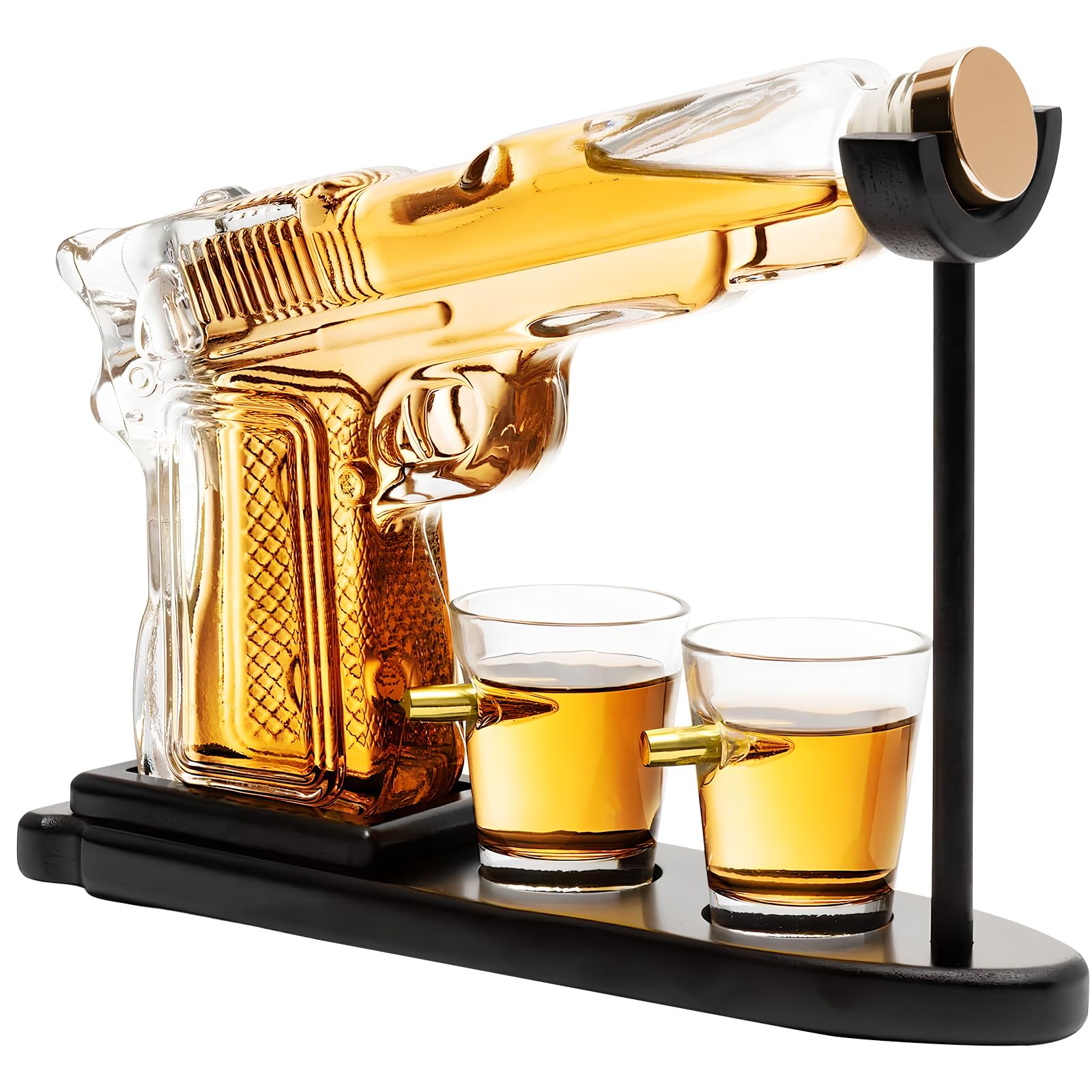 Carafe Whisky, Carafe à Whisky, Verre à Whisky, Carafe à Whisky Pistolet, Carafe Pistolet Rhum, Coffret Whisky Cadeau Homme, Cadeau Anniversaire Homme