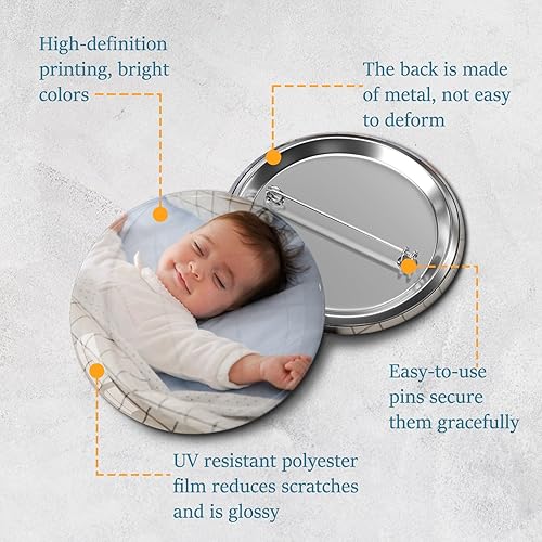 Miniatura 3 de Botones personalizados con diseño a granel, pines personalizados con tu nombre, foto logotipo, pasadores redondos, insignias de nombre, tarjeta de