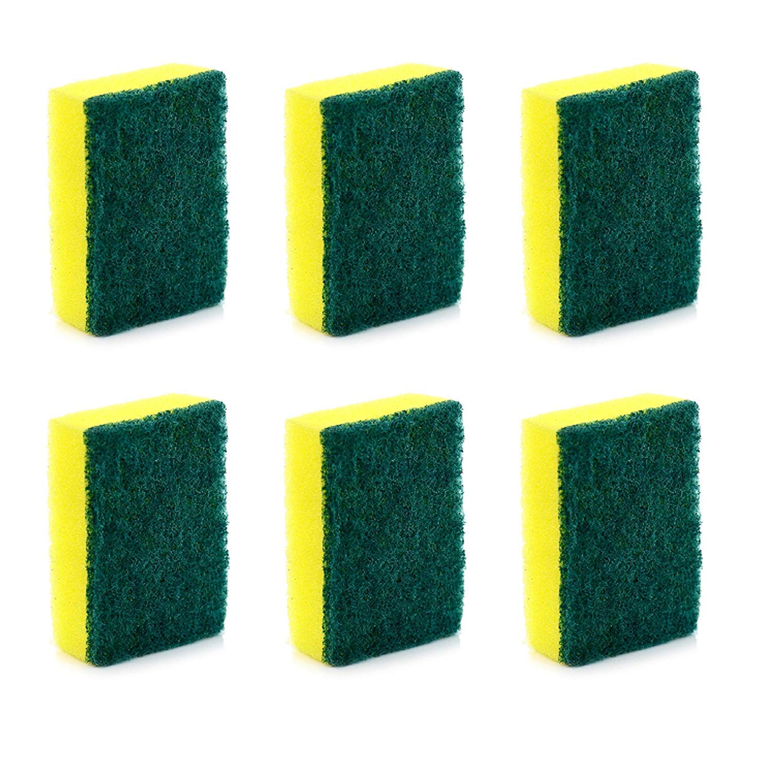 Prime hub Multi Colour Foam Pad Sponge Scrubber Kitchen Scrubber for Dish/Utensils/Tiles Cleaning Heavy Quality (6) (B085GGDK8Y) Amazon Price History, Amazon Price Tracker
