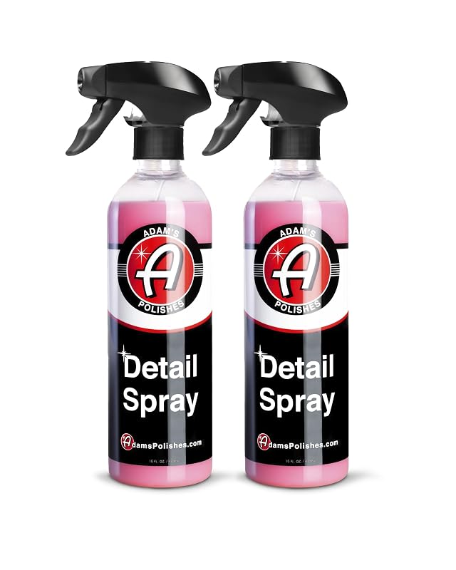 Adam's Polishes Detail Spray: spray para detalhamento automotivo sem água, lubrificante para clay bar e realçador de brilho, 473 mL, kit com 2
