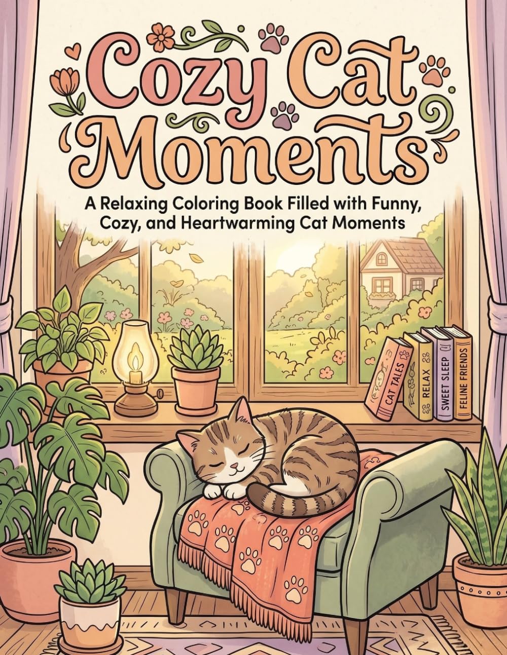 Cozy Cat Moments: A Relaxing Coloring Book Filled with Funny, Cozy, and Heartwarming Cat Moments
